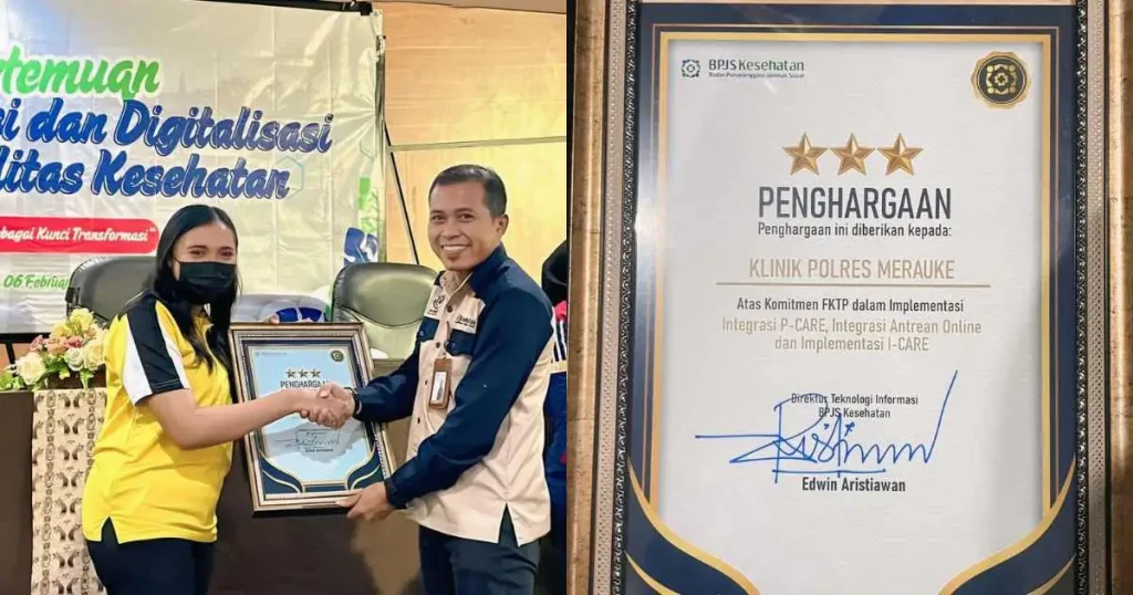 Tingkatkan Mutu Layanan Klinik Pratama Polres Merauke Raih Tiga Penghargaan BPJS