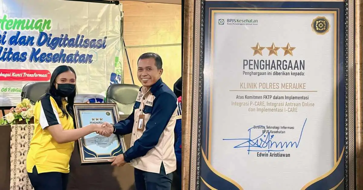 Tingkatkan Mutu Layanan Klinik Pratama Polres Merauke Raih Tiga Penghargaan BPJS