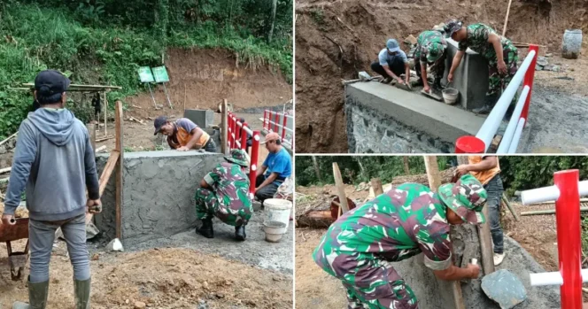 
					Babinsa dan Warga Tulungagung Kebut Pembangunan Jembatan Garuda