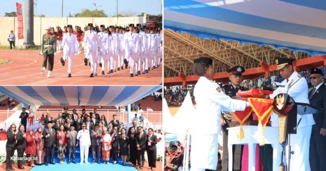 
					Gubernur Apolo Pimpin Upacara HUT RI 81 Di Lapangan Katalpal