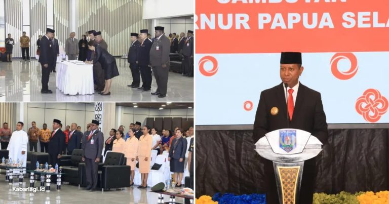 Sampul berita: Lantik 6 Pejabat Tinggi Prarama Baru Apolo Safanpo Ingatkan Hindari Ego