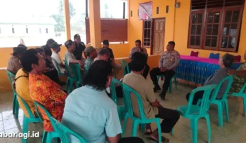 Silaturahmi Plh Kapolsek Merauke Kota dengan warga Margamulya