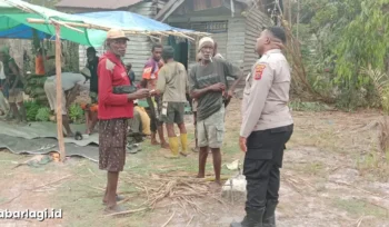 Patroli Cipkon Polsek Kimaam di Kampung Kimaam
